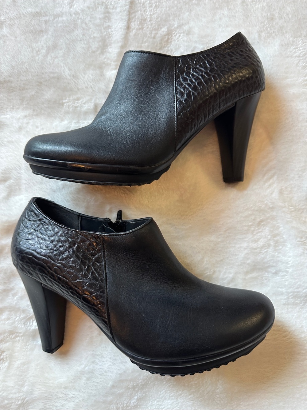 FLEXI Black Leather High-Heel Ankle Booties Sz 9 Quality Trusted Brand Feminine🔥 - Picture 7 of 15